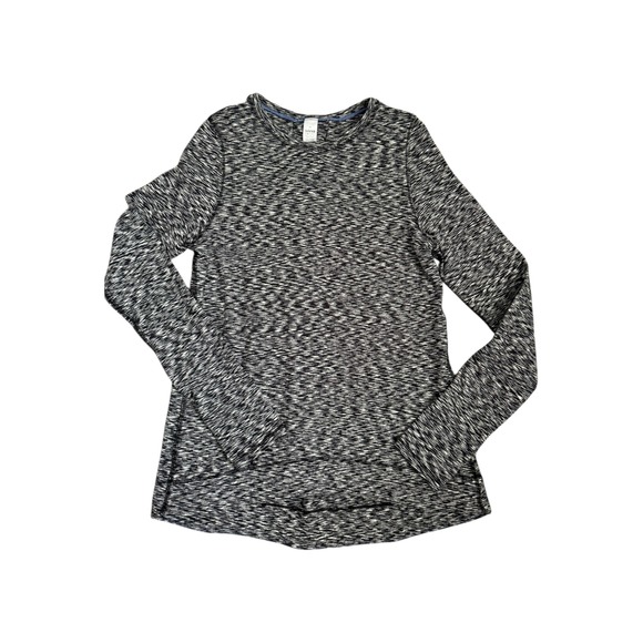 ivivva by lululemon Other - ivivva by lululemon Girls Long Sleeve Athletic Shirt Marled Black White‎ Size 14